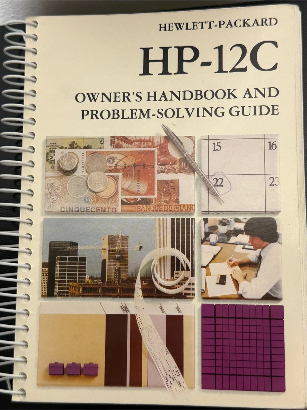 Vintage 1980’s Hewlett-Packard HP-12C Financial Calculator with Manuals